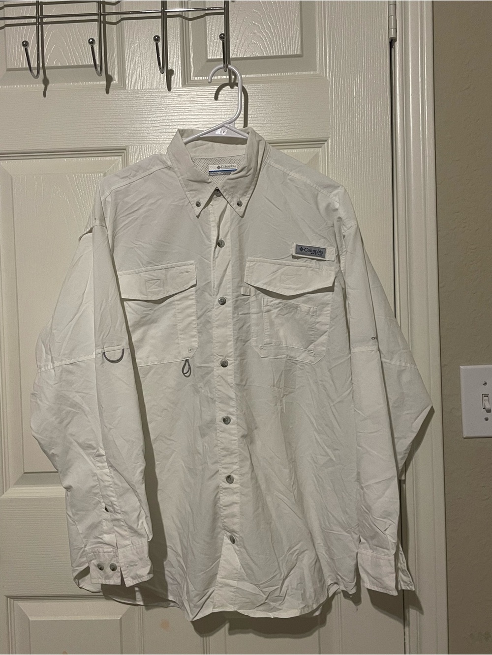 Columbia Men’s Lightweight White Fishing Shirt Jacket